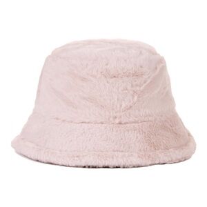 Fluffy Bucket Hat Unisex Color Beige OS